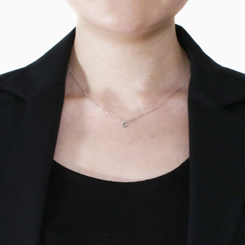 ダイヤモンド ペンダント プラチナ SI2クラス ネックレス Pt850 Pt900 キヘイチェーン ４月誕生石_8