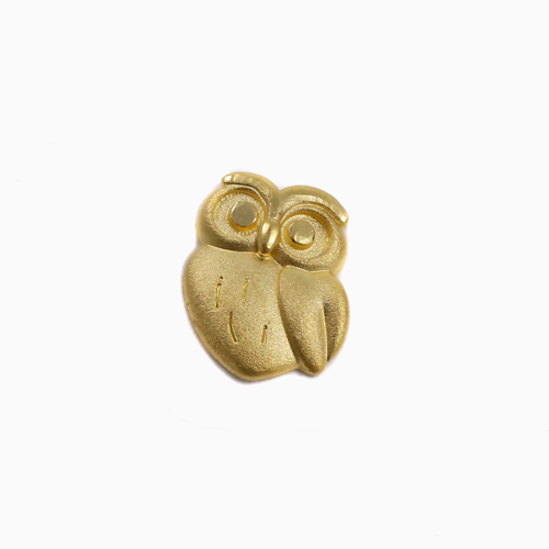 純金ストラップ 縁起物 OWL ふくろう 梟 フクロウ お守り袋付き