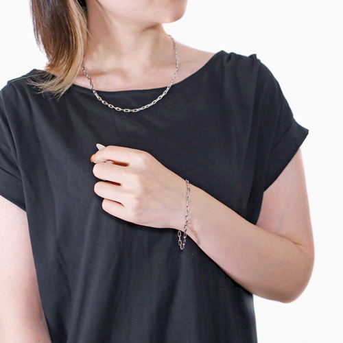 プラチナペーパークリップネックレス Pt850 Platinum 50cm