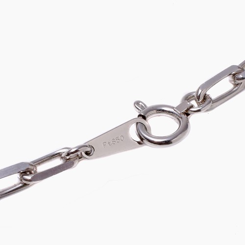 プラチナペーパークリップブレスレット Pt850 Platinum 20cm プラチナペーパークリップブレスレット Pt850 Platinum 20cm