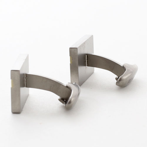 14KT スチール ステンレス カフスボタン Made in Germany カフスピン