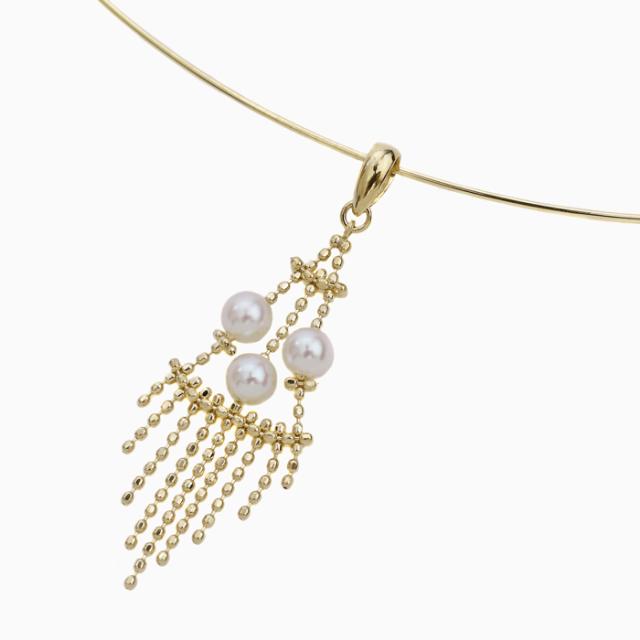 18金 K18 18k ネックレス ペンダント レディースジュエリー レディースアイテム ジュエリー アクセサリー パール 淡水パール オメガネックレス 形状記憶 女性 レディース オシャレ ファッション雑貨 小ぶり 華奢