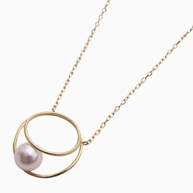 ユニーク双子珠♪】 ペンダント アコヤ真珠 K18製