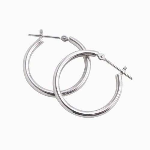 14金 K14 14k K14WG ホワイトゴールド ピアス フープピアス 2.0mm 20mm ワンタッチ キャッチレス 遮断式 フープ リング型 シンプル 両耳 軽い 軽量 華奢 可愛い レディース_10