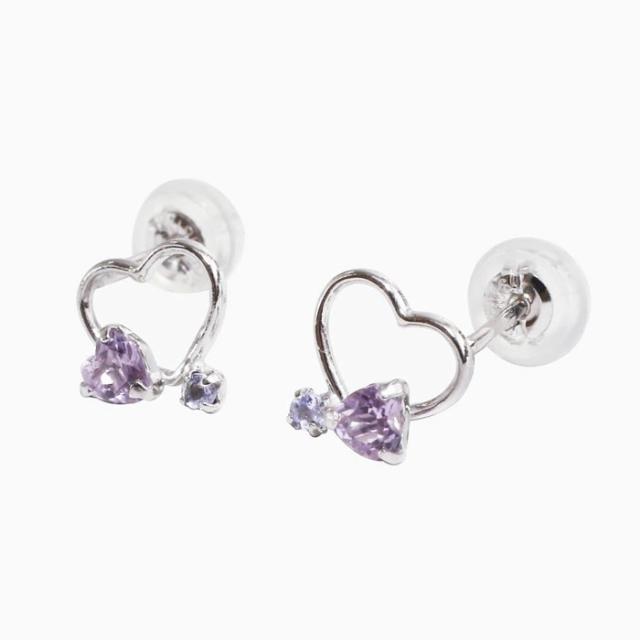 ☆送料無料☆ K18WG 18金 ホワイトゴールド ピアス 石付ピアス