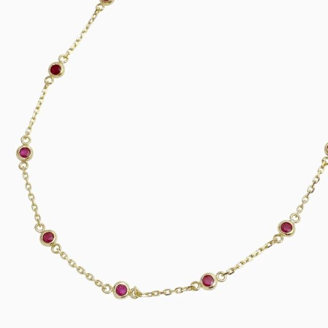 10金 K10 K10YG イエローゴールド ルビー 16石 天然石 パワーストーン 宝石 Ruby RB ペンダントネックレス 含浸 女性 レディース レディースアクセサリー ジュエリー プレゼント 贈り物 記念日