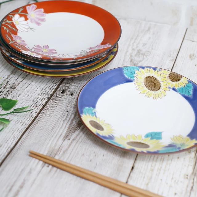 日本製 九谷焼 久谷五彩 磁気 陶器 陶磁器 小皿 皿 お皿 4.6号皿揃 四季の花 セット売り 5点セット 可愛い 華やか 鮮やか お洒落 オシャレ お祝い 記念日 誕生日 結婚祝い 開店祝い プレゼント 贈り物 ギフト 食器 和食器 インテリア_11