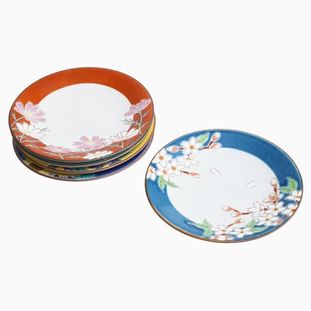 日本製 九谷焼 久谷五彩 磁気 陶器 陶磁器 小皿 皿 お皿 4.6号皿揃 四季の花 セット売り 5点セット 可愛い 華やか 鮮やか お洒落 オシャレ お祝い 記念日 誕生日 結婚祝い 開店祝い プレゼント 贈り物 ギフト 食器 和食器 インテリア_7