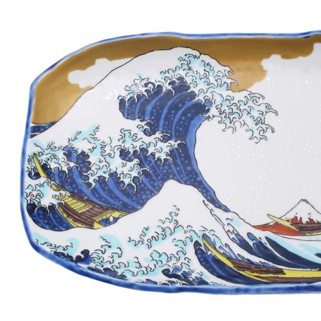 吉祥/KISSYO 日本製 九谷焼 久谷五彩 陶器 陶磁器 磁気 お皿/皿/お皿/縁起小皿/10.7号 食器 和食器 波 青郊窯 華やか 鮮やか_4