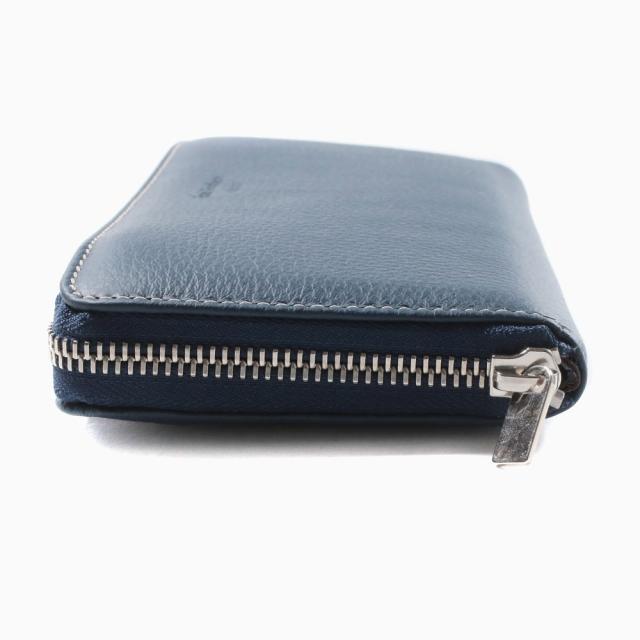 長財布 牛革財布 青 ブルー 本革さいふ メンズ レディースウォレット