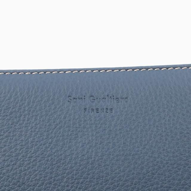 長財布 牛革財布 青 ブルー 本革さいふ メンズ レディースウォレット