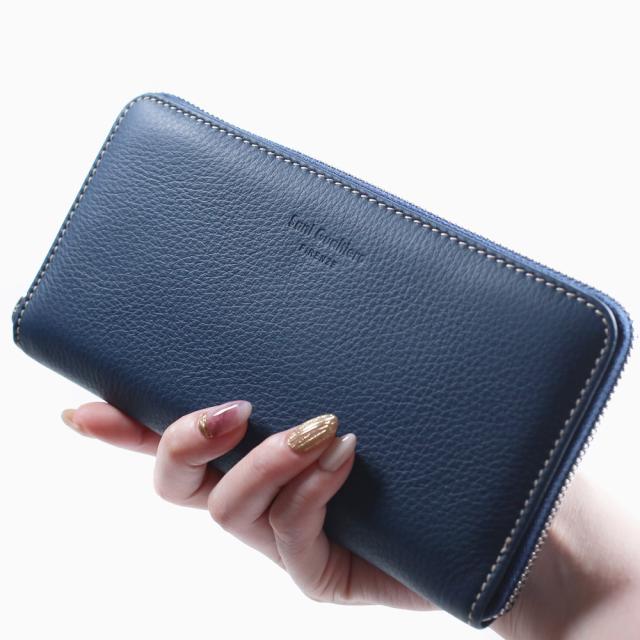 長財布 牛革財布 青 ブルー 本革さいふ メンズ レディースウォレット レザー 男女兼用 ユニセックス 長財布 牛革財布 青 ブルー 本革さいふ メンズ レディースウォレット