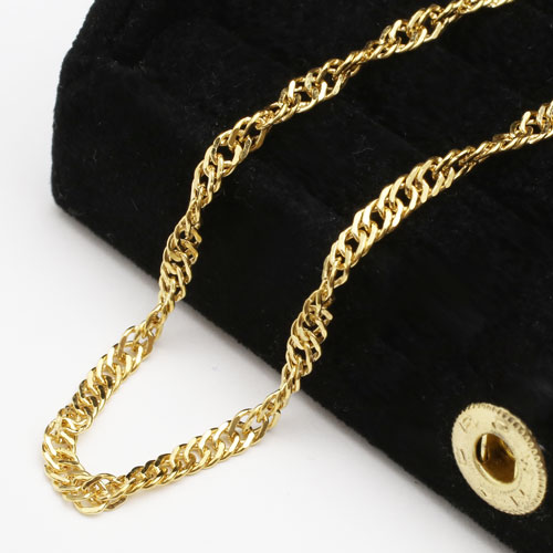 純金 ネックレス 50cm K24 セミロングサイズ スクリュー の通販