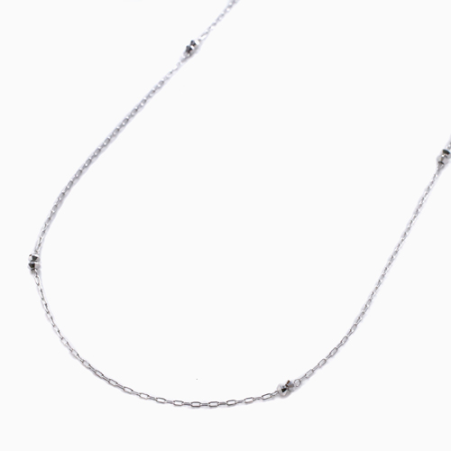 １８金ネックレス ホワイトゴールド K18WG ステーション ミラクルカットの通販は 49,900円