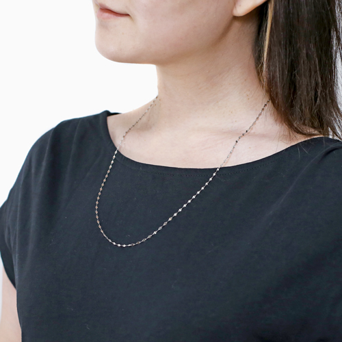 プラチナ950 ロングネックレス ペタルチェーン♡ プラチナペダルチェーン ロングネックレス プラチナ950 Pt950