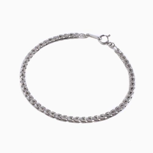 プラチナブレスレット Pt850ブレス セミハンドメイド リバーシブル チューリップデザイン