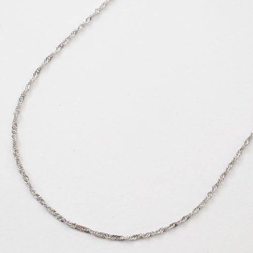 １８金ホワイト ネックレス（K18WG） （スペアースクリューチェーン）の通販は 32,900円