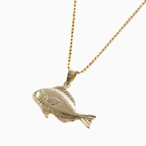 【送料無料】【スペイン製】 18金/K18YG/750 ペンダント/フィッシュ/魚 プチペンダント/華奢/リバの通販は