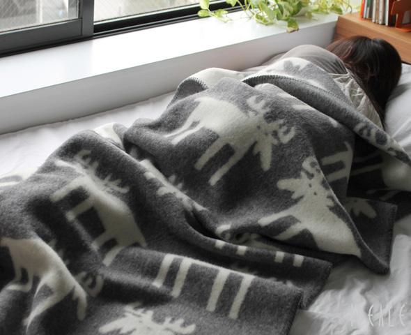 クリッパン KLIPPAN 220608 ムース ウールシングルブランケット 130×180cm グレー 毛布 新生活応援 agesugi_sisの通販は