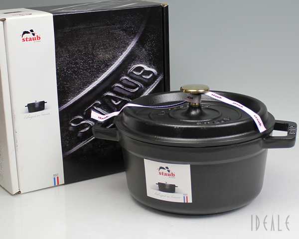 ストウブ staub ココット ラウンド(ロンド) 20cm ブラックつやなし 25 マットブラック 両手鍋 耐熱 ストーブ 鍋 お鍋 ロンド staub ピコ