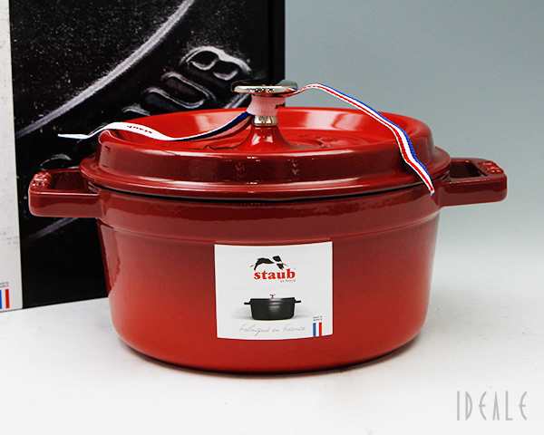 ストウブ staub ココット ラウンド(ロンド) 20cm チェリーレッド 06 両手鍋 両手鍋 耐熱 ストーブ 鍋 お鍋 ロンド staub ピコ ココット