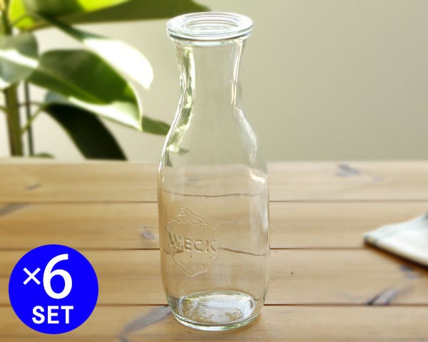 ウェック ジュースジャー WE766 ガラスキャニスター 1.0L 6個セット 耐熱 電子レンジ対応 おしゃれ ギフト 結婚祝い ギフトセット 新生活応援 agesugi_snkの通販は