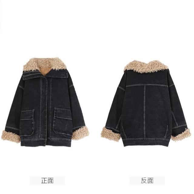 レディース 裏ボア デニム ジャケット プードル襟 ベルベットボア 秋冬 長袖 韓国 ファッション レディースファッションの通販はau Pay マーケット Mapoche