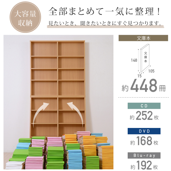 送料無料 薄型 本棚 文庫本 ラック 幅 90 Cm 高さ 180 Cm 文庫用 本棚 文庫 書棚 漫画 棚 コミック ぴったり 収納 木製 Big Ki の通販はau Pay マーケット インテリアカフェ