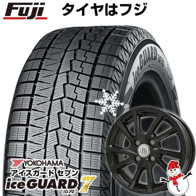 【パンク保証付き】フリード 5穴/114 スタッドレスタイヤ ホイール4本セット 185/65R15 ヨコハマ アイスガード7 セブンIG70 ブランドルライン ボレアノ10 パールブラック 15インチの通販は
