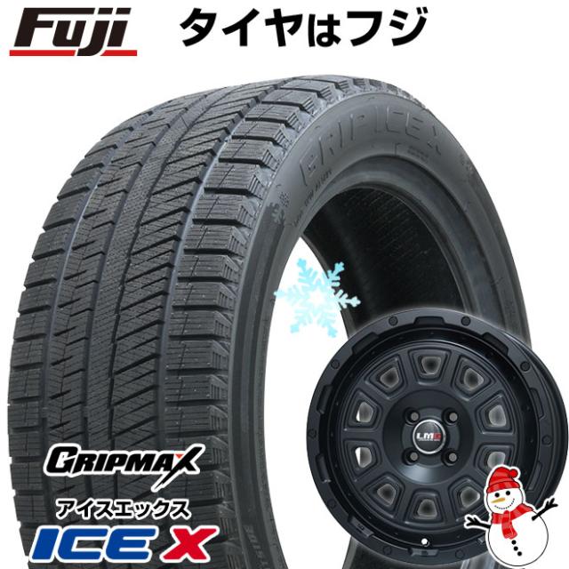【軽自動車】ハスラー デリカミニ(4WD) スタッドレスタイヤ ホイール4本セット 165/60R15 グリップマックス アイスX BSW ブラックサイドウォール(限定) レアマイスター LMG DS-10 マットブラック 4.5J 15インチ