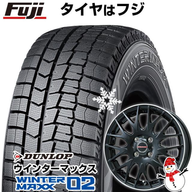 【 軽自動車】N-BOX タント スペーシア スタッドレスタイヤ ホイール4本セット 165/55R15 ダンロップ ウインターマックス 02 WM02 ビッグウエイ LEYSEEN プラバ9MJrII 15インチの通販は 55,110円