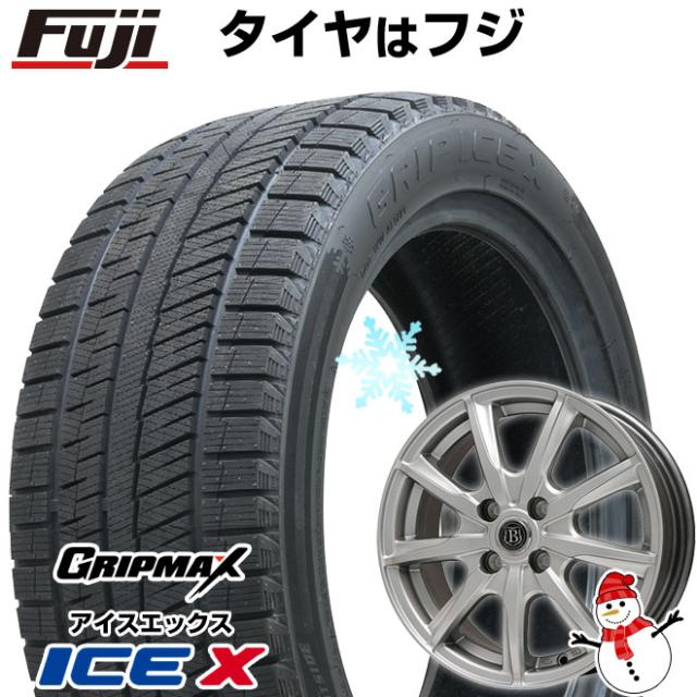 【軽自動車】ハスラー デリカミニ(4WD) スタッドレスタイヤ ホイール4本セット 165/60R15 グリップマックス アイスX BSW ブラックサイドウォール(限定) ブランドルライン ボレアノ9 メタリックグレー 4.5J 15インチ 37,830円