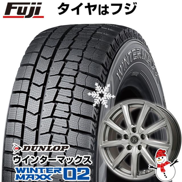 60系プリウス スタッドレスタイヤ ホイール4本セット 195/60R17 ダンロップ ウインターマックス 02 WM02 ブランドルライン ボレアノ9 メタリックグレー 17インチの通販は