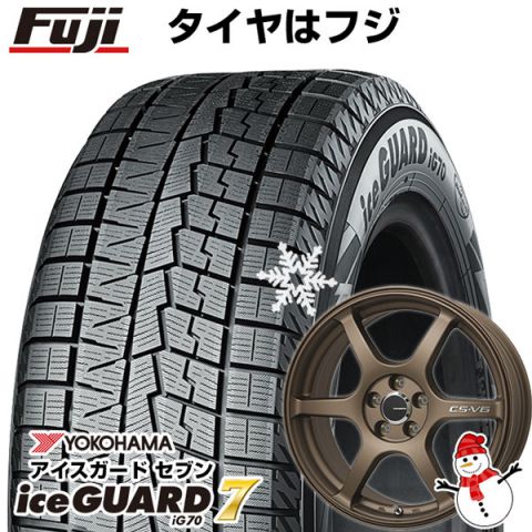 60系プリウス スタッドレスタイヤ ホイール4本セット 195/60R17 ヨコハマ アイスガード7 セブンIG70 レアマイスター CS-V6(ブロンズ) 7J 17インチ