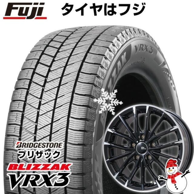 セレナ用 スタッドレスタイヤ ホイール4本セット 195/65R15 ブリヂストン ブリザック VRX3 ブランドルライン DF-10M グロスブラック/カットスポーク 6J 15インチ