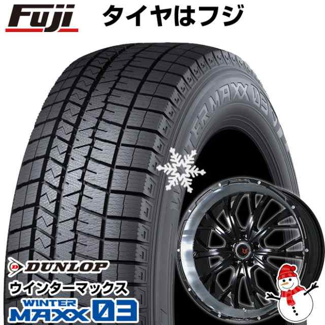 【送料無料 5穴/114】 DUNLOP ダンロップ ウインターマックス 03 WM03 225/50R18 18インチ スタッドレスタイヤ ホイール4本セット LEHRMEの通販は