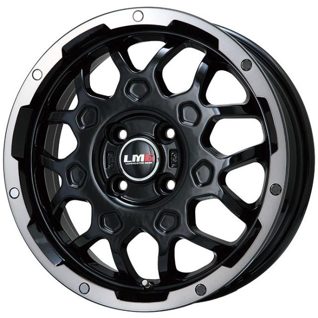 【軽自動車】ハスラー デリカミニ(4WD) スタッドレスタイヤ ホイール4本セット 165/60R15 ブリヂストン ブリザック VRX3 レアマイスター LMG MS-9W ブラック/ブラッククリアリム 4.5J 15インチ