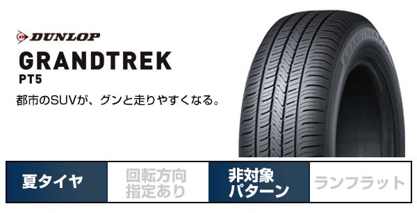 【送料無料】 DUNLOP ダンロップ グラントレック PT5 215/65R16 98H 夏タイヤ サマータイヤ 単品1本価格_1