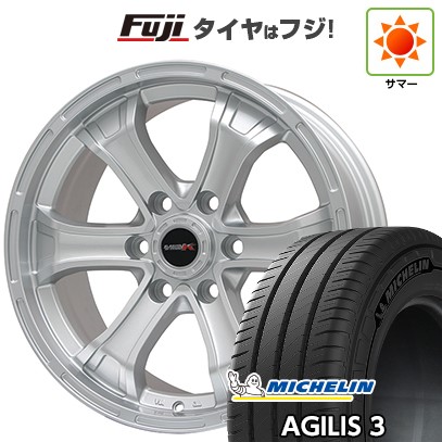 ハイエース200系 夏タイヤ ホイール4本セット 195/80R15 108/106S ミシュラン アジリス3 ビッグウエイ B-MUD K(シルバー) 15インチ 117,700円