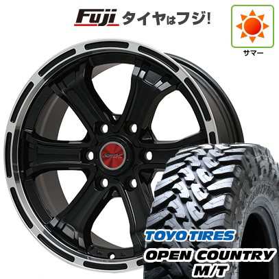 プラド/ハイラックス 夏タイヤ ホイール4本セット 265/70R17 トーヨー オープンカントリー M/T ビッグウエイ B-MUD K(グロスブラックリムポリッシュトヨタ用 17インチの通販は
