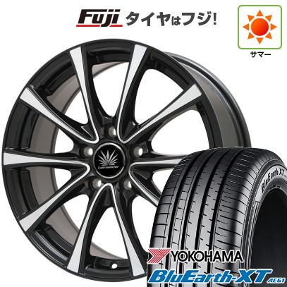 【新品】ライズ/ロッキー（ハイブリッド） 夏タイヤ ホイール4本セット 195/60R17 ヨコハマ ブルーアース XT AE61 プレミックス アマルフィV Jr(ブラックポリッシュ) 17インチ