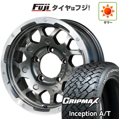 ジムニーシエラ/ジムニーノマド 夏タイヤ ホイール4本セット 215/75R15 グリップマックス インセプション A/T RWL(限定) レアマイスター LMG MS-9W ガンメタリムポリッシュ 15インチ