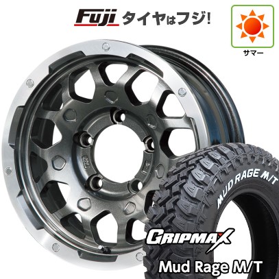 ジムニーシエラ/ジムニーノマド 夏タイヤ ホイール4本セット 195/80R15 グリップマックス マッドレイジM/T RWL(限定) レアマイスター LMG MS-9W ガンメタリムポリッシュ 15インチ