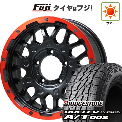 【新品】ジムニー 夏タイヤ ホイール4本セット 175/80R16 ブリヂストン デューラー A/T002 RBL レアマイスター LMG MS-9W マットブラックレッドリム 16インチ