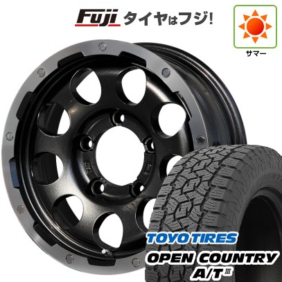 ジムニーシエラ/ジムニーノマド 夏タイヤ ホイール4本セット 195/80R15 トーヨー オープンカントリー A/T III RWL/RBL レアマイスター LMG CS-9 ブラック/ブラッククリアリム 15インチ