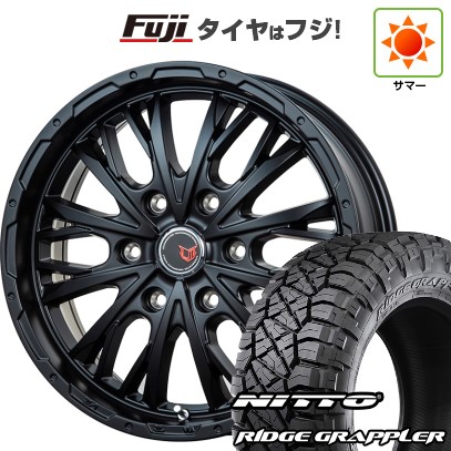 【パンク保証付き】プラド/ハイラックス/トライトン(GSR) 夏タイヤ ホイール４本セット 265/65R17 ニットー リッジグラップラー レアマイスター LMG ヴァスティア(セミグロスブラック) 17インチの通販は 104,750円