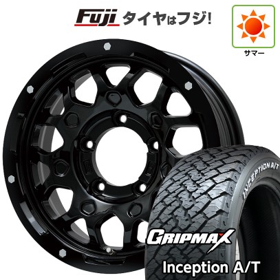 ジムニーシエラ/ジムニーノマド 夏タイヤ ホイール4本セット 215/75R15 グリップマックス インセプション A/T RWL(限定) レアマイスター LMG MS-9W グロスブラック 15インチ