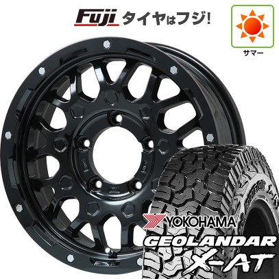 ジムニーシエラ/ジムニーノマド 夏タイヤ ホイール4本セット 215/70R16 ヨコハマ ジオランダー X-AT G016 レアマイスター LMG MS-9W グロスブラック 16インチ