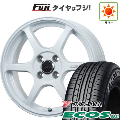日本製 【軽自動車】N-BOX タント スペーシア 夏タイヤ ホイール4本セット 165/55R15 ヨコハマ エコス ES31 レアマイスター CS-V6(ホワイト) 15インチ