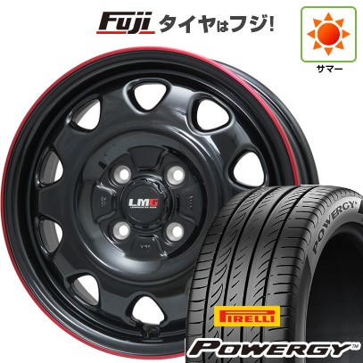 【新品 軽自動車】N-BOX タント スペーシア 夏タイヤ ホイール4本セット 165/55R15 ピレリ パワジー レアマイスター LMG OFF-STYLE(グロスブラック/レッドリム) 15インチの通販は 43,080円